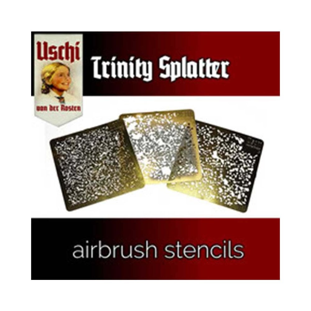 Trinity Splatter Airbrush Stencils Set Uschi van der Rosten 4014 Trinity Splatter Airbrush Stencils Set Uschi van der Rosten 4014