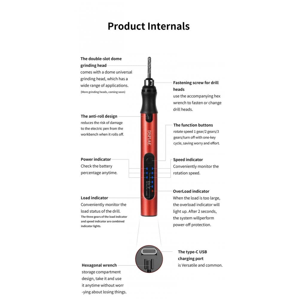 DSPIAE ESP Portable Electric Sanding Pen