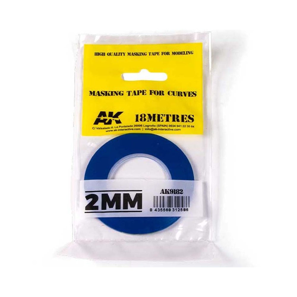 AK Interactive Blue Masking Tape For Curves (2mm) AK-9182 AK Interactive Blue Masking Tape For Curves (2mm) AK-9182