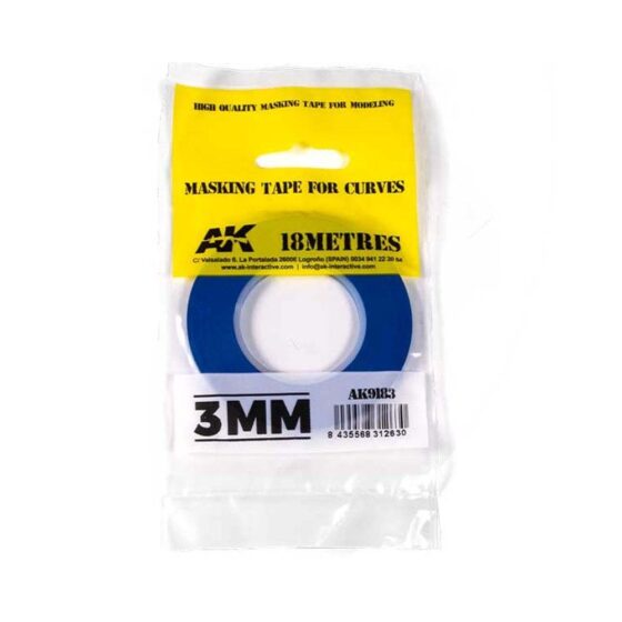 AK Interactive Blue Masking Tape For Curves (3mm) AK-9183 AK Interactive Blue Masking Tape For Curves (3mm) AK-9183
