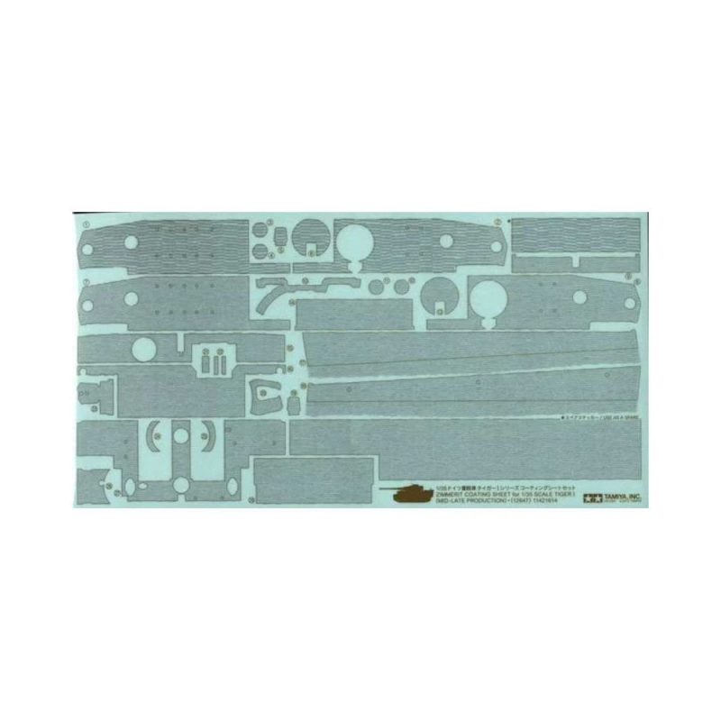 Tamiya Tiger I Mid-Late Zimmerit Sheet (1/35) 12647 Tamiya Tiger I Mid-Late Zimmerit Sheet (1/35) 12647