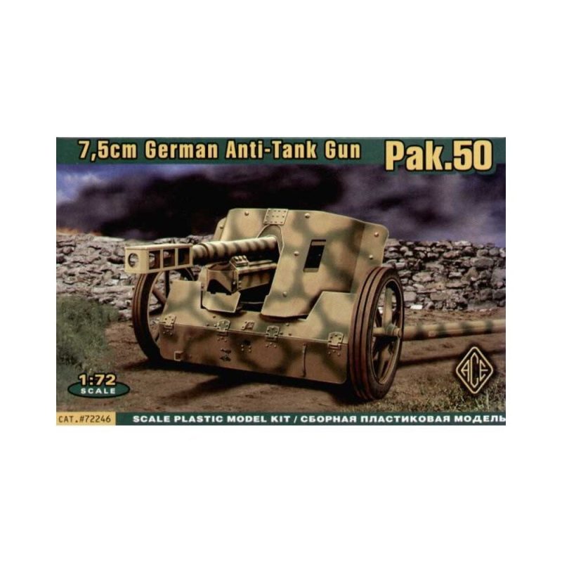 1/72 7.5cm German Anti-Tank Gun PaK.50 ACE Models 72246