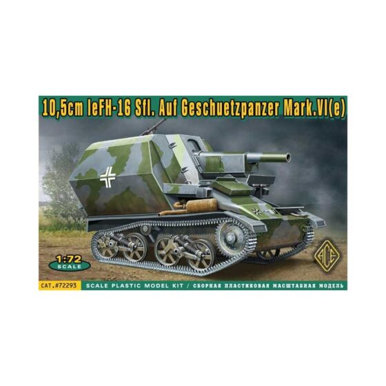 1/72 10,5cm leFH-16 Sfl. Auf Geschuetzpanzer Mark.VI ACE Models 72293 1/72 10,5cm leFH-16 Sfl. Auf Geschuetzpanzer Mark.VI ACE Models 72293