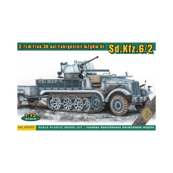 1/72 3,7cm Flak 36 auf Fahrgestell mZgKw 5t Sd.Kfz. 6/2 ACE Models 72573 1/72 3,7cm Flak 36 auf Fahrgestell mZgKw 5t Sd.Kfz. 6/2 ACE Models 72573