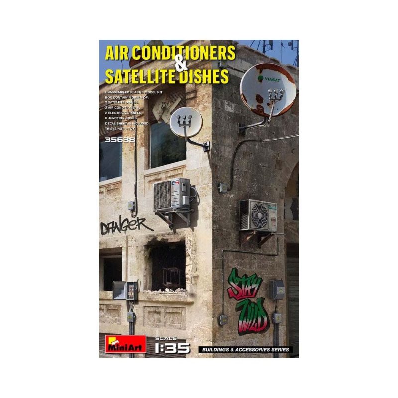 Miniart Air Conditioners & Satellite Dish (1/35) 35638 Miniart Air Conditioners & Satellite Dish (1/35) 35638