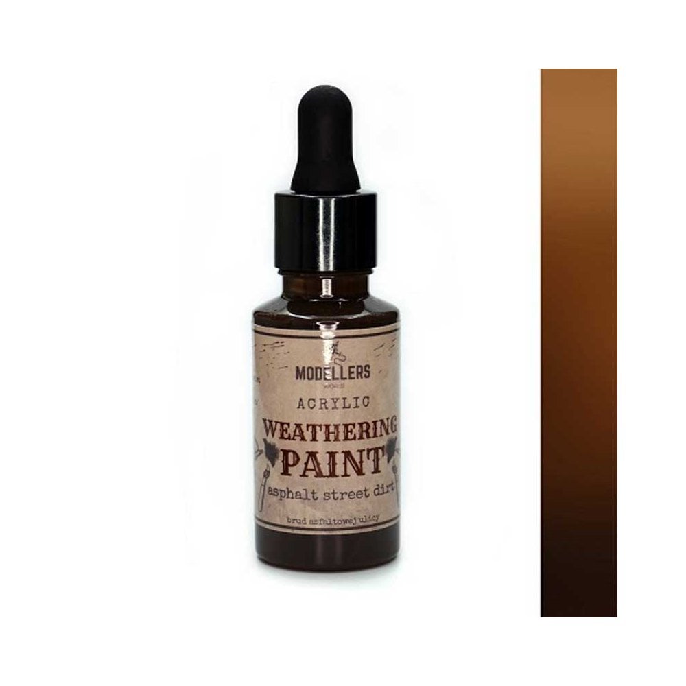 Weathering Paint - Asphalt Street Dirt Modellers World MWE014 Weathering Paint - Asphalt Street Dirt Modellers World MWE014
