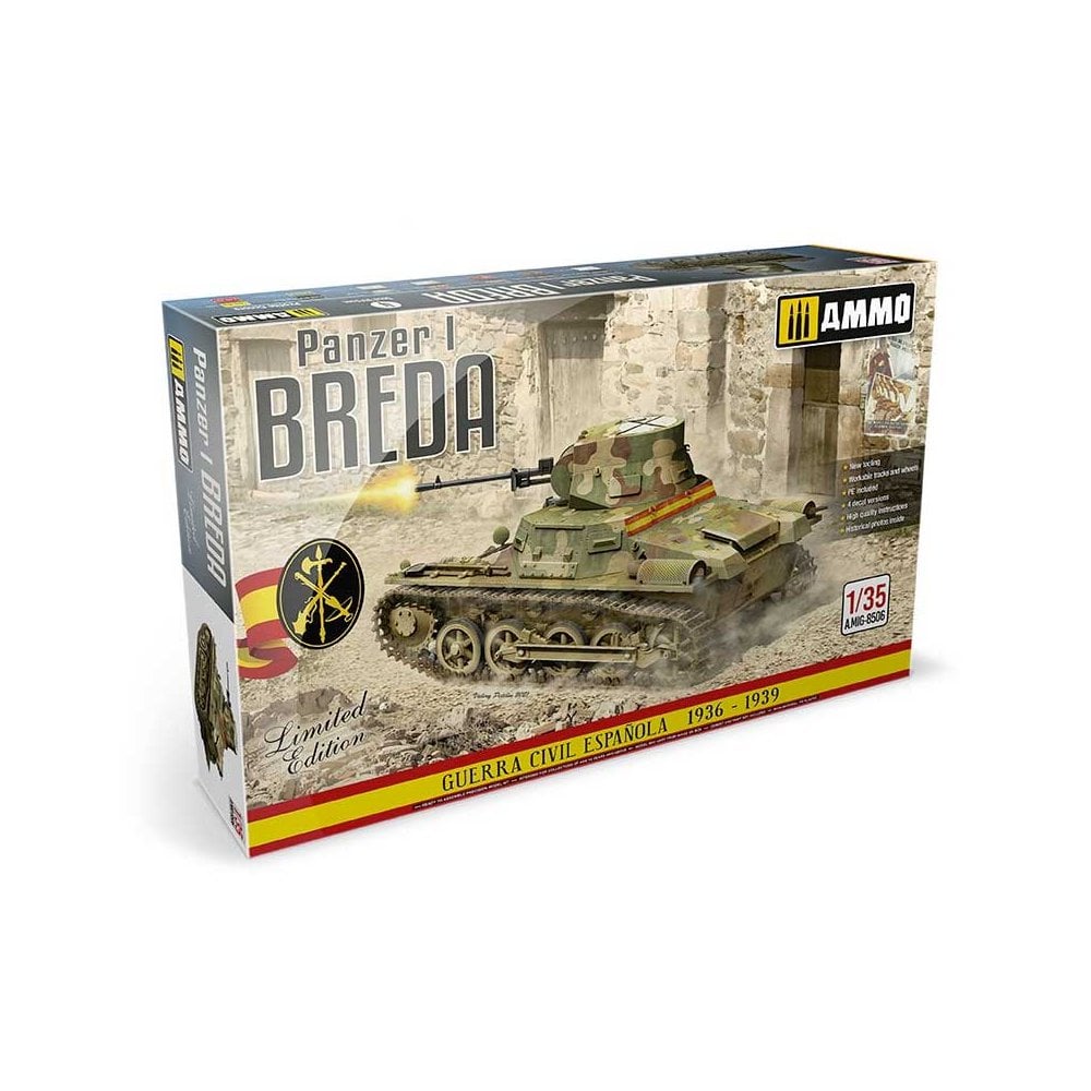 1/35 Panzer I Ausf. A Breda - Spanish Civil War Light Tank Destroyer AMIG8506 Ammo 1/35 Panzer I Ausf. A Breda - Spanish Civil War Light Tank Destroyer AMIG8506 Ammo