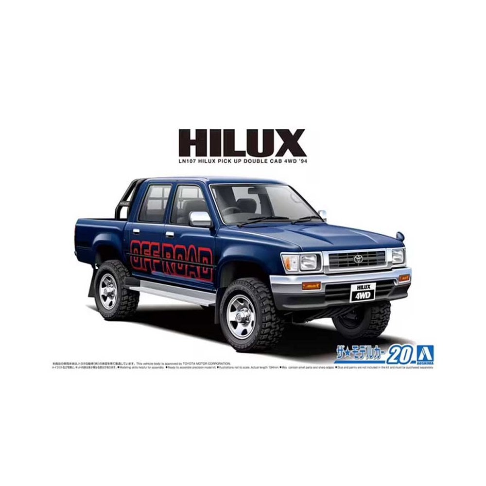1/24 LN107 Hilux Pickup Double Cab 4WD '94 Aoshima 06217 1/24 LN107 Hilux Pickup Double Cab 4WD '94 Aoshima 06217