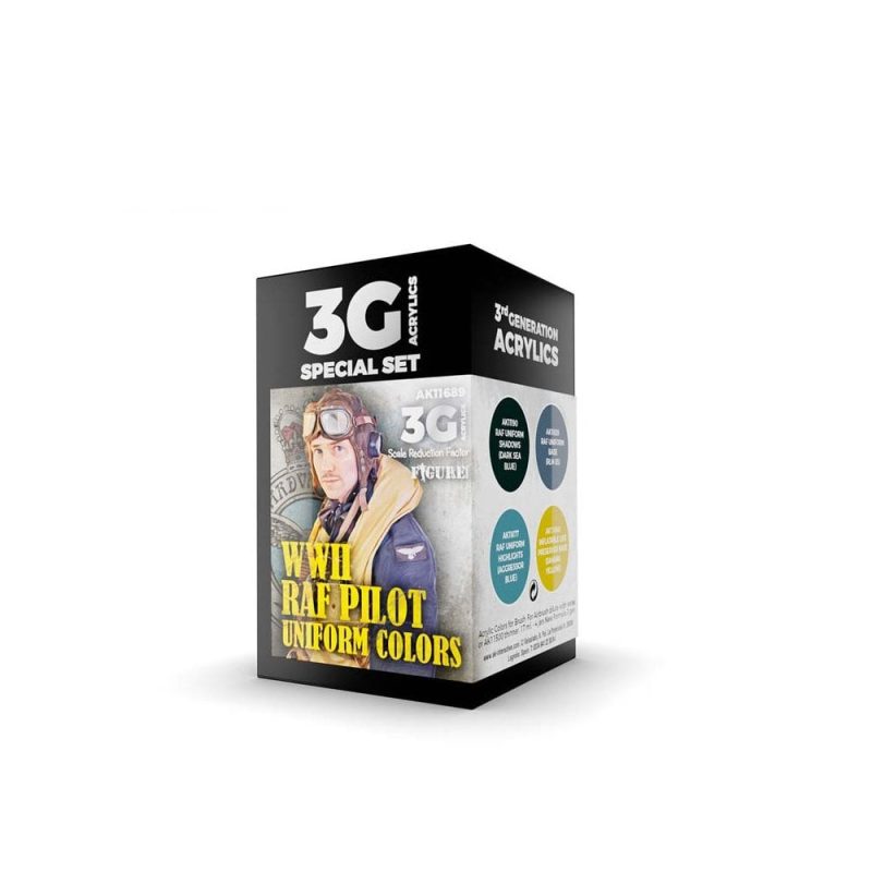 AK Interactive WWII RAF Uniform Colors Set 3rd Gen Aircraft Series AK-11689