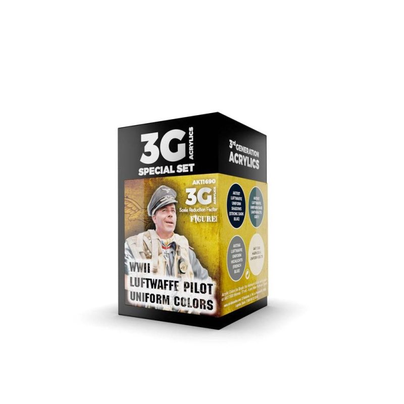 AK Interactive WWII Luftwaffe Uniform Colors Set 3rd Gen Aircraft Series AK-11690