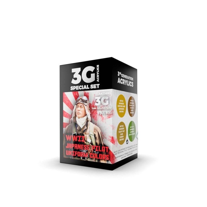 AK Interactive WWII Japan Uniform Colors Air Set 3rd Gen Aircraft Series AK-11693