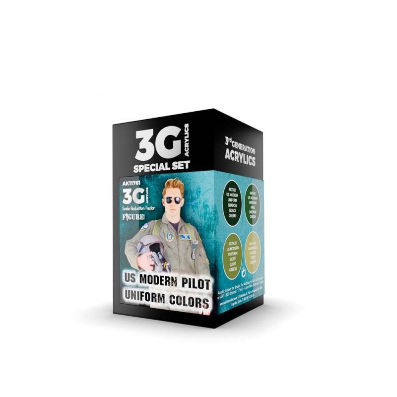 AK Interactive US Modern Pilot Uniform Colors Set 3rd Gen Aircraft Series AK-11761