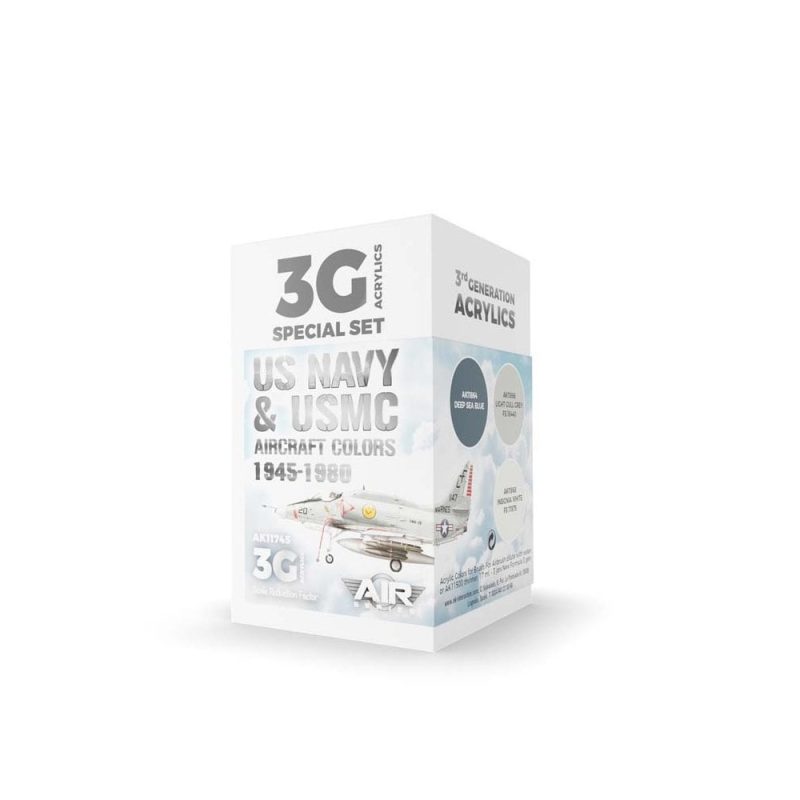 AK Interactive US Navy & USMC Aircraft Colors 1945-1980 Set 3rd Gen Aircraft Series AK-11745