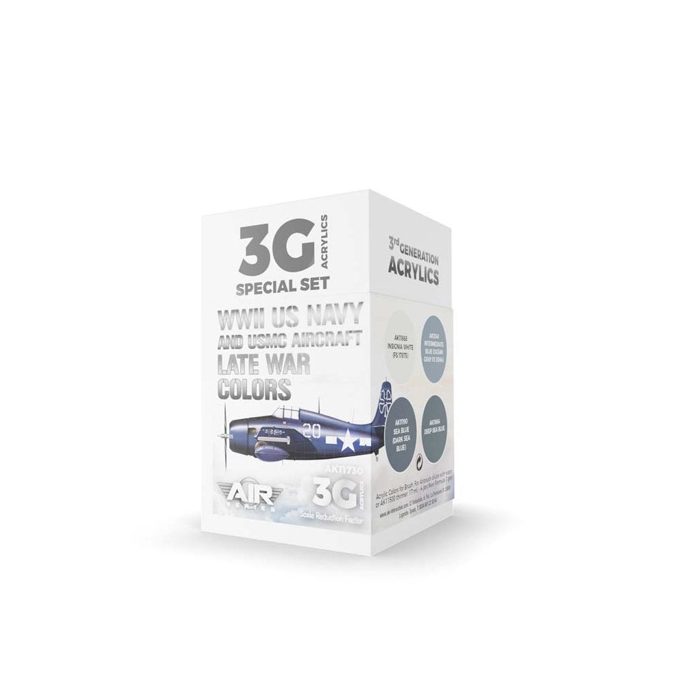 AK Interactive WWII US Navy & USMC Aircraft Late War Colors Set 3rd Gen Aircraft Series AK-11730 AK Interactive WWII US Navy & USMC Aircraft Late War Colors Set 3rd Gen Aircraft Series AK-11730