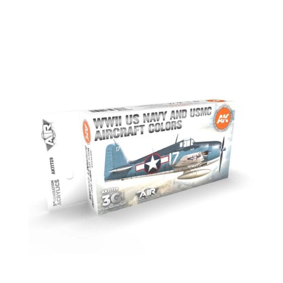 AK Interactive WWII US Navy & USMC Aircraft Colors Set 3rd Gen Aircraft Series AK-11729 AK Interactive WWII US Navy & USMC Aircraft Colors Set 3rd Gen Aircraft Series AK-11729