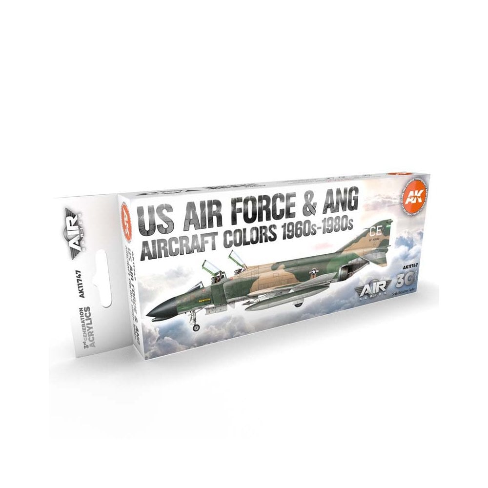 Ak Interactive Ak11747 Us Air Force & Ang Aircraft 1960S-1980S Set 3Rd