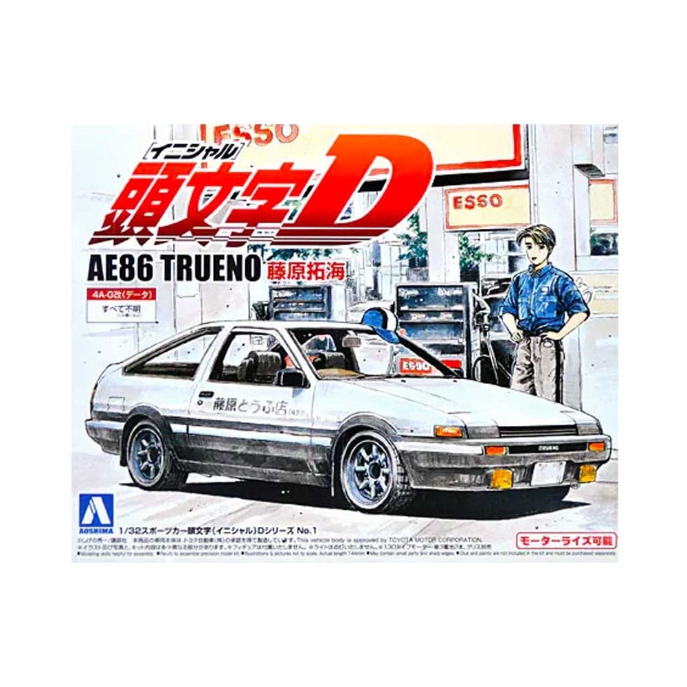 1/32 Initial D Fujiwara Takumi AE86 TRUENO Aoshima 00896 1/32 Initial D Fujiwara Takumi AE86 TRUENO Aoshima 00896