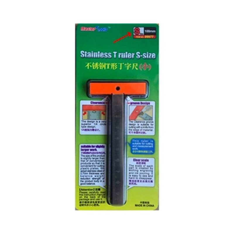 Stainless T Ruler S 100mm Trumpeter 09977