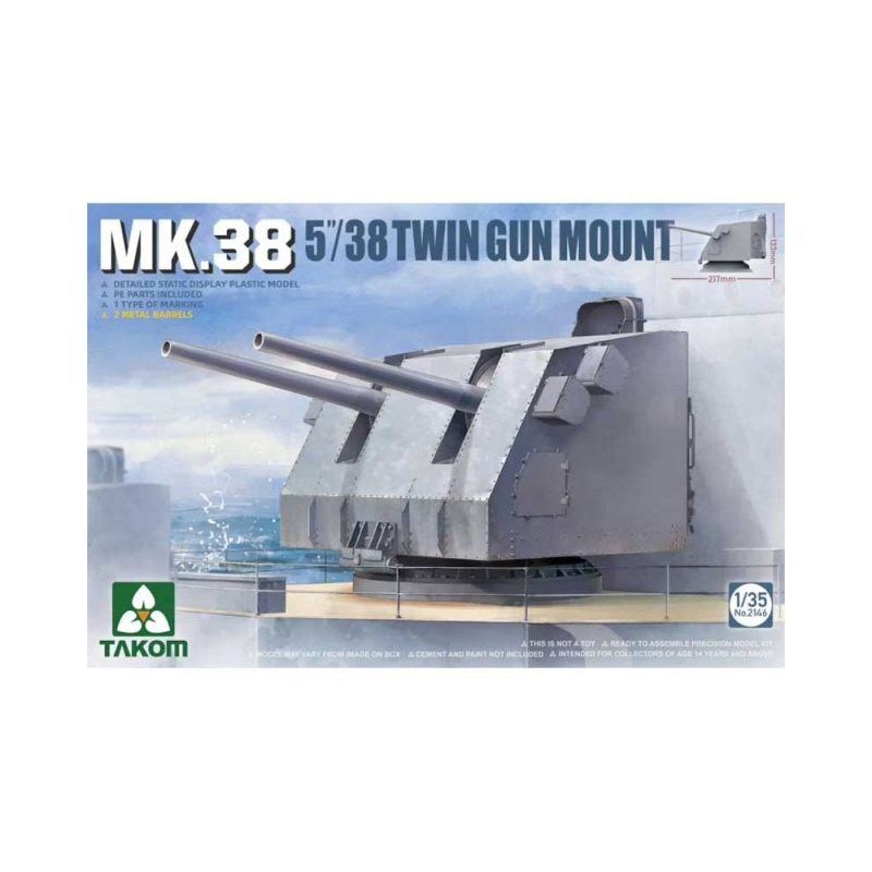 1/35 MK.38 5"/38 Twin Gun Mount Takom 02146 1/35 MK.38 5"/38 Twin Gun Mount Takom 02146
