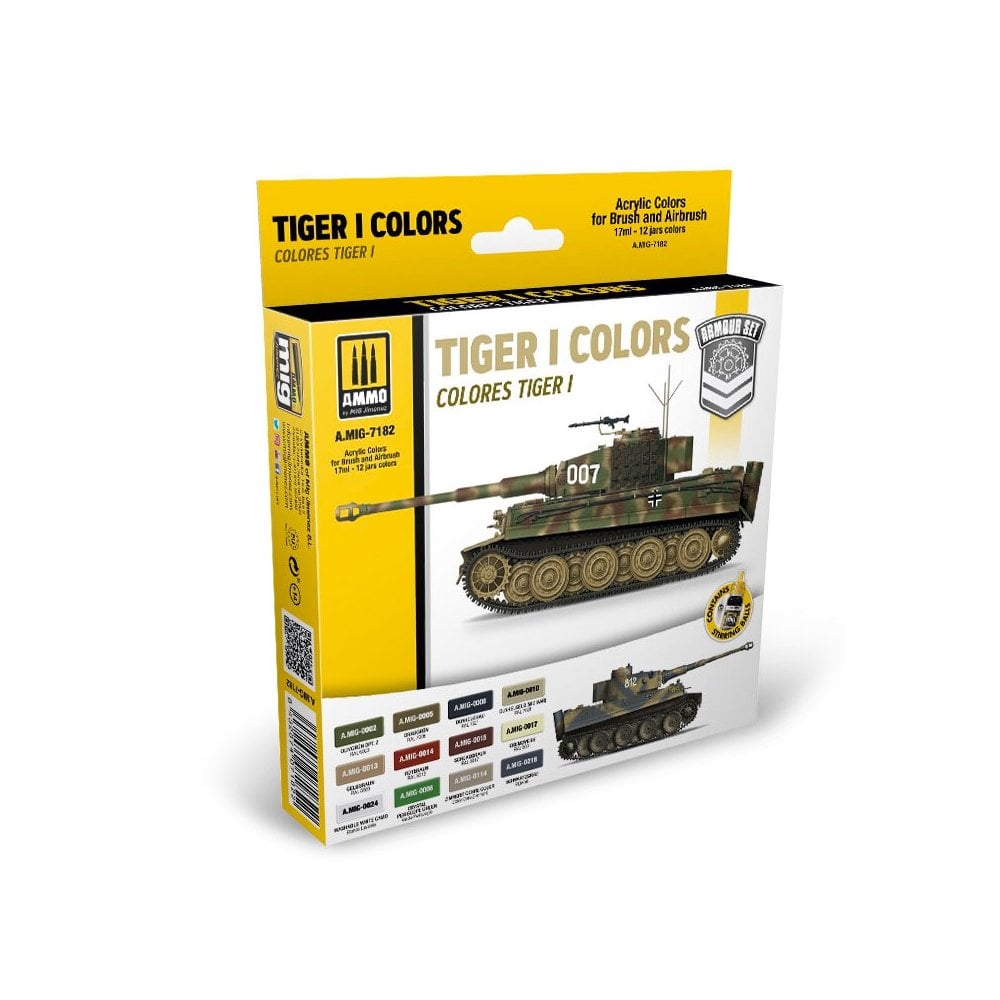 TIGER I Colors Set Ammo A.MIG-7182 TIGER I Colors Set Ammo A.MIG-7182