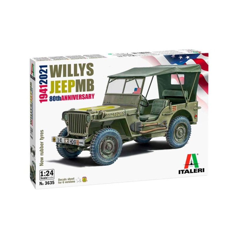 Italeri Willys Jeep MB 80th Anniversary 1941-2021 (1/24) 3635