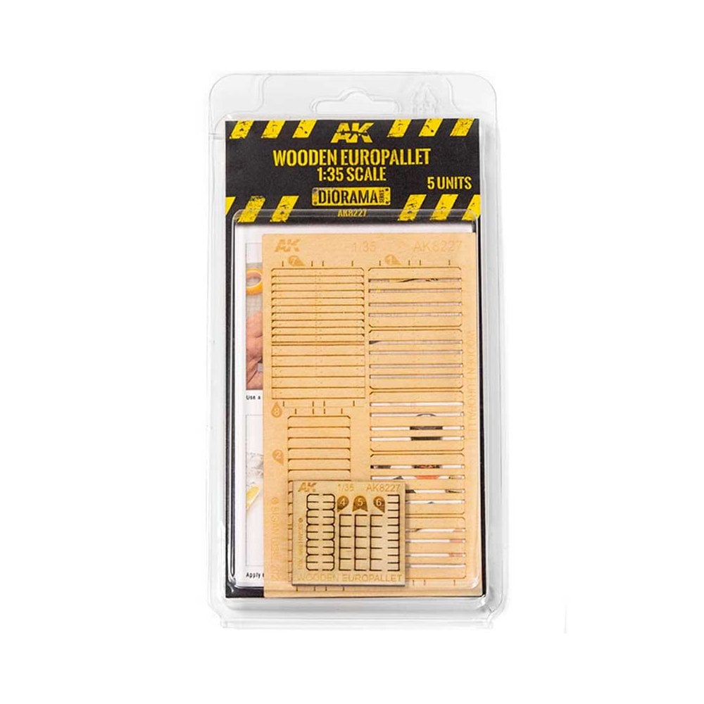 AK Interactive 5x Laser Cut Wooden Europallet (1/35) AK-8227 AK Interactive 5x Laser Cut Wooden Europallet (1/35) AK-8227