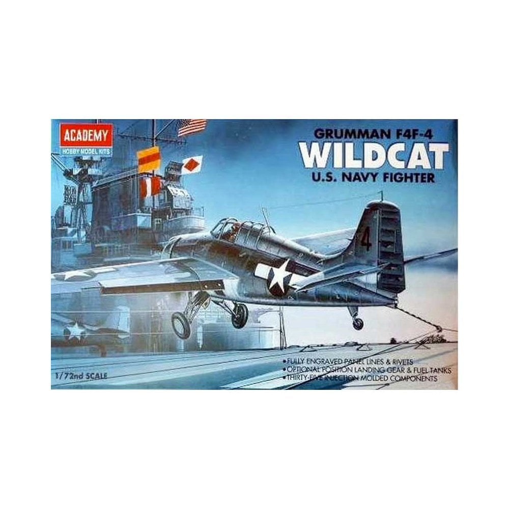 Trumpeter 06402 1/350 F4F-4 Wildcat (Pre-painted) Plastic Model – 4 Aircraft Set