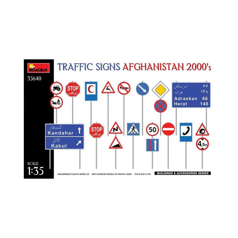 Miniart Traffic Signs Afghanistan 2000s (1/35) 35640