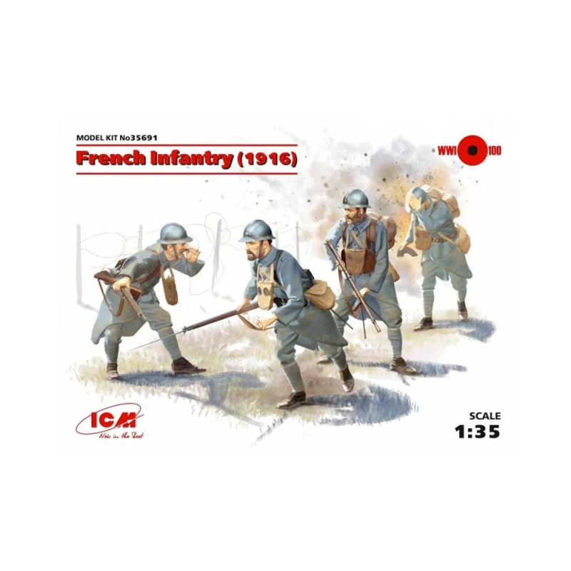 1/35 French Infantry (1916) 4 Figs ICM 35691