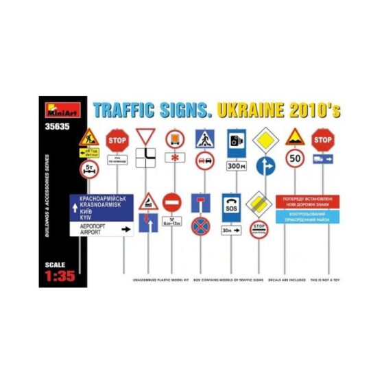 Miniart Traffic Signs Ukraine 2010s (1/35) 35635 Miniart Traffic Signs Ukraine 2010s (1/35) 35635