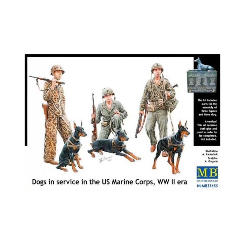 Master Box Dogs in the Service in Marine Corps WW (1/35) MB-35155