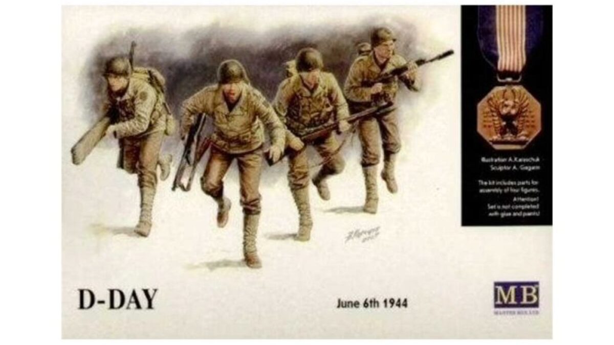 Masterbox Bausatz U.S. Rangers Normandy 1944 – Maßstab 1:35, Grau, Modellbau-Set