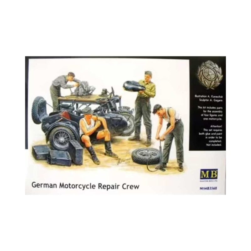 Master Box German Motorcycle Repair Crew (1/35) MB-3560