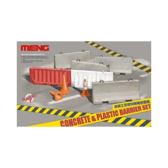 1/35 Concrete & Plastic Barrier Set Meng Model SPS-012 1/35 Concrete & Plastic Barrier Set Meng Model SPS-012
