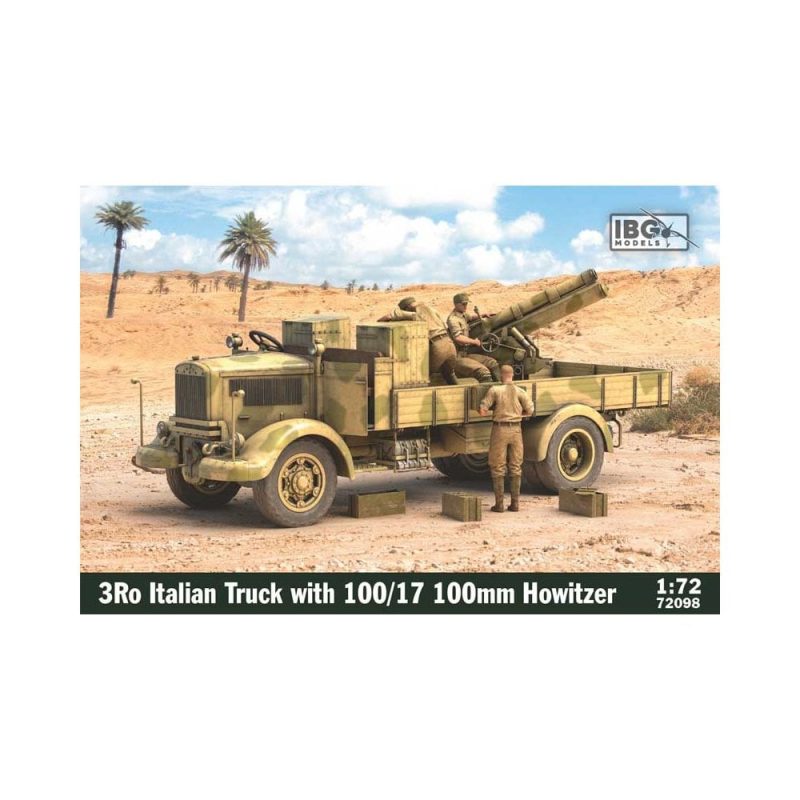 IBG Models 3Ro Italian Truck with 100/17 100mm Howitzer (1/72) 72098