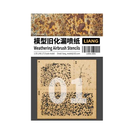 1/35,1/48,1/72 Weathering Airbrush Stencils Liang 0001 1/35,1/48,1/72 Weathering Airbrush Stencils Liang 0001