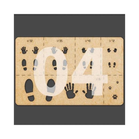 1/16,1/32,1/35,1/48,1/72 Airbrush Stencil Handprint and Shoeprint Liang 0004 1/16,1/32,1/35,1/48,1/72 Airbrush Stencil Handprint and Shoeprint Liang 0004