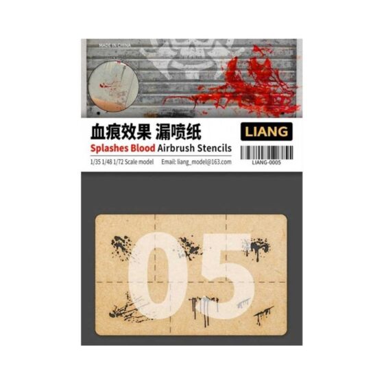 1/35,1/48,1/72 Splashes Blood Effects Airbrush Stencils Liang 0005 1/35,1/48,1/72 Splashes Blood Effects Airbrush Stencils Liang 0005
