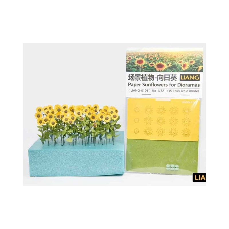 1/72 1/35 Paper Sunflowers for dioramas Liang 0101
