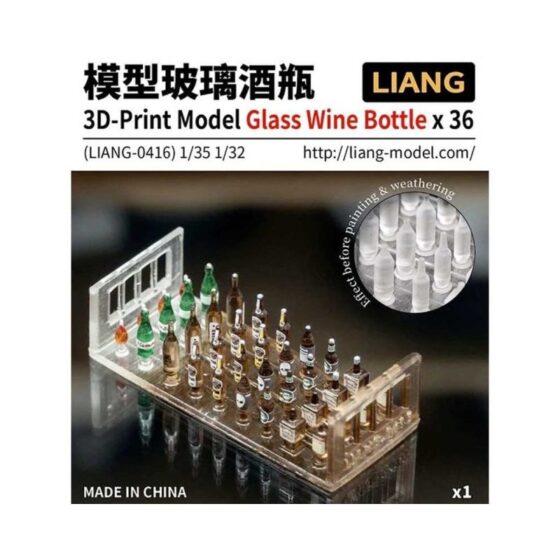 1/35 36x Glass Wine Bottle Liang 0416 1/35 36x Glass Wine Bottle Liang 0416