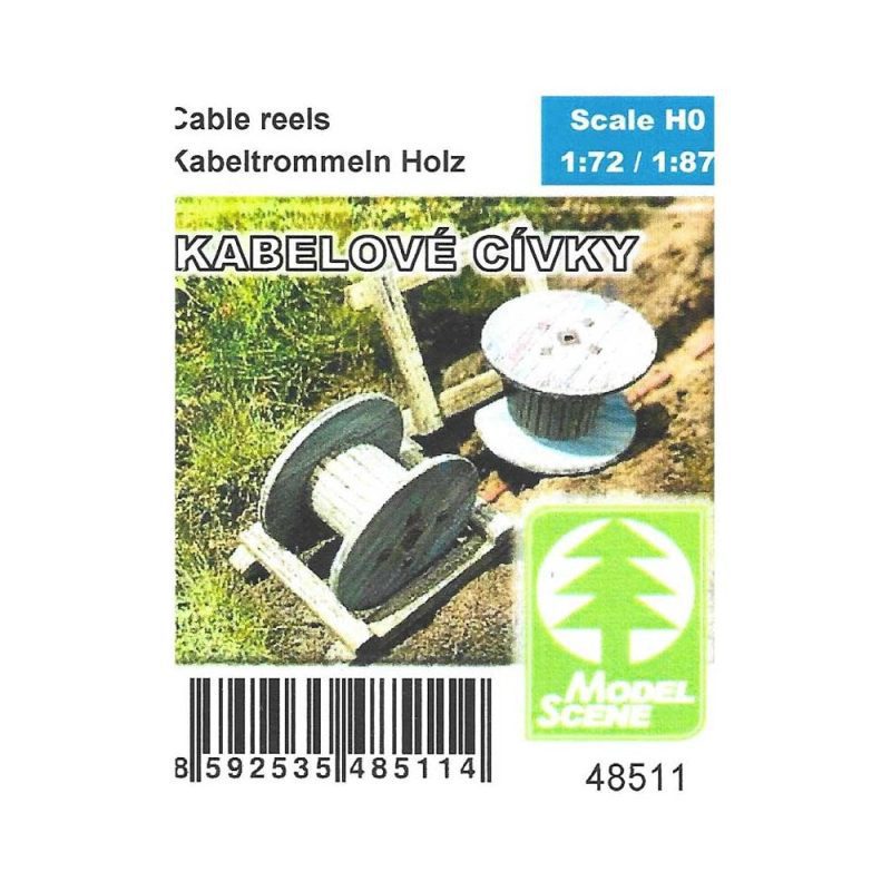1/72-1/87 Cable Reels Model Scene MS48511