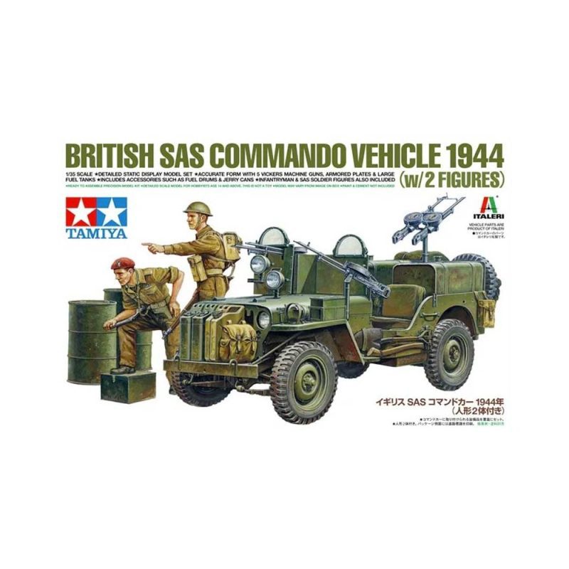 Tamiya British SAS Commando Vehicle 1944 + 2 Figures (1/35) 25423