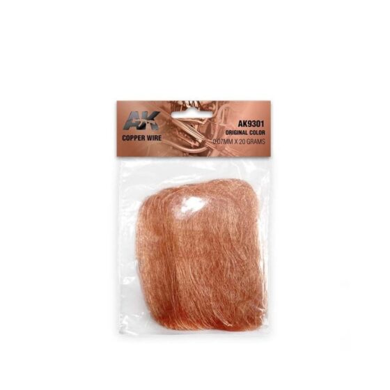AK Interactive Copper Wire 0.07mm x 20 Grams Original Color AK-9301 AK Interactive Copper Wire 0.07mm x 20 Grams Original Color AK-9301