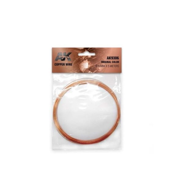 AK Interactive Copper Wire 0.60mm x 5 Meters Original Color AK-9306 AK Interactive Copper Wire 0.60mm x 5 Meters Original Color AK-9306