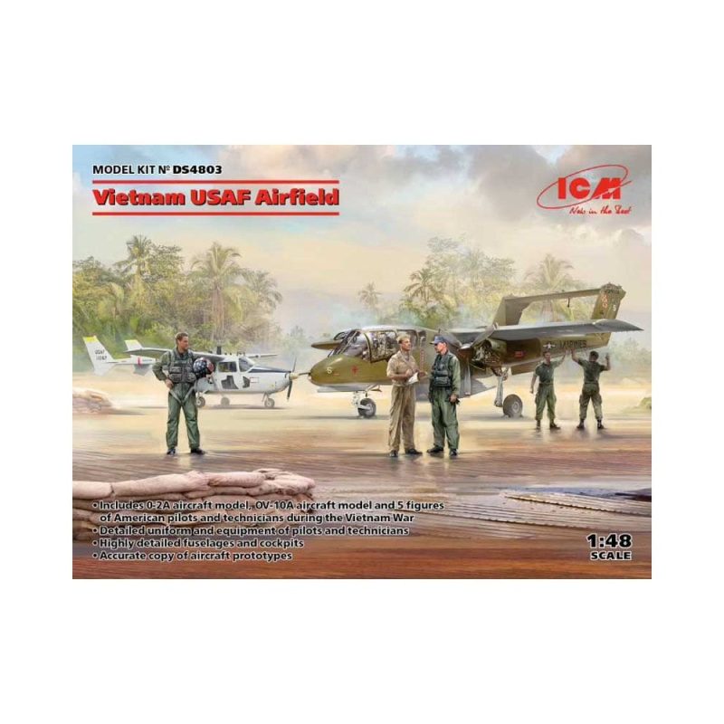 1/48 Vietnam USAF Airfield w/5 figures ICM DS4803
