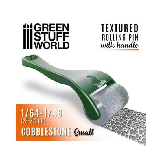 Green Stuff World - Rolling Pin With Handle - Cobblestone Small Green Stuff World - Rolling Pin With Handle - Cobblestone Small