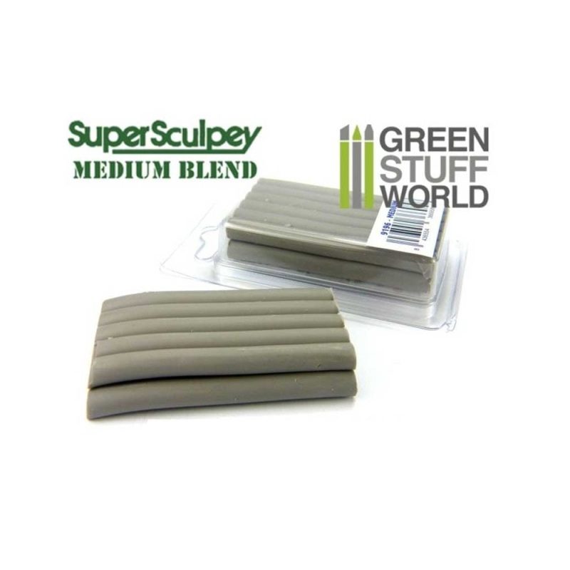 55g Super Sculpey Medium Blend GreenStuffWorld 9196 | Scale Model Shop