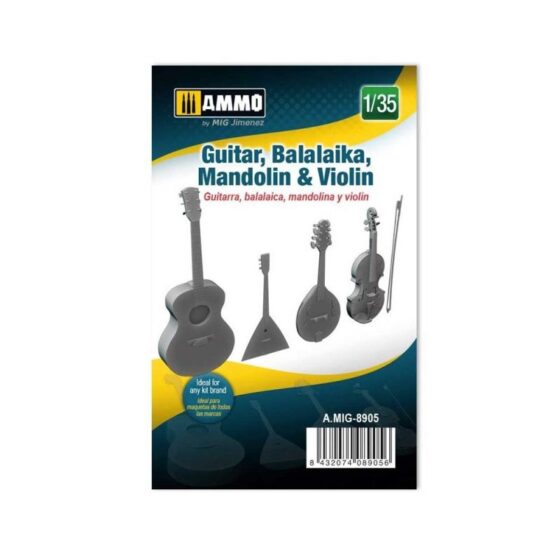 1/35 Guitar, Balalaika, Mandolin & Violin AMIG8905 Ammo 1/35 Guitar, Balalaika, Mandolin & Violin AMIG8905 Ammo