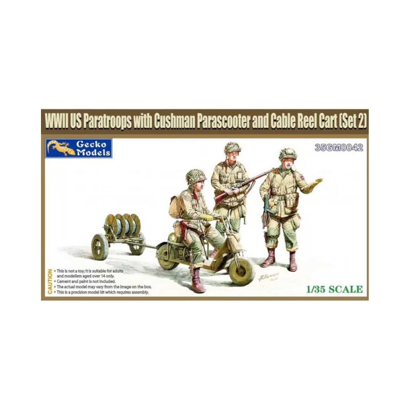Gecko Models WWII US Paratroops with Cushman Scooter (1/35) 35GM0042