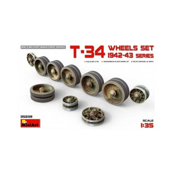Miniart T-34 Wheels Set 1942-43 Series (1/35) 35239 Miniart T-34 Wheels Set 1942-43 Series (1/35) 35239